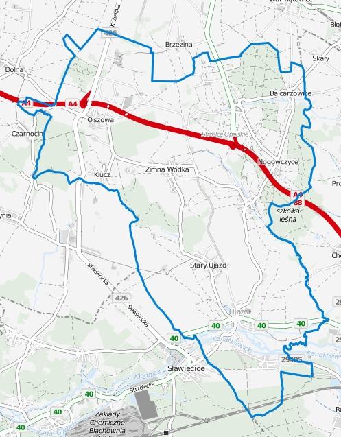Załącznik Nr 1 do Statutu Gminy Ujazd Granice Terytorialne Gminy