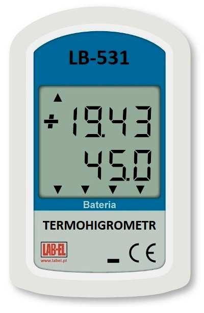 Opis urządzenia Opis ogólny LB-531 jest miernikiem temperatury lub tylko temperatury (wersja LB-531T). Zasilany jest z długowiecznej, wymienialnej baterii litowej.