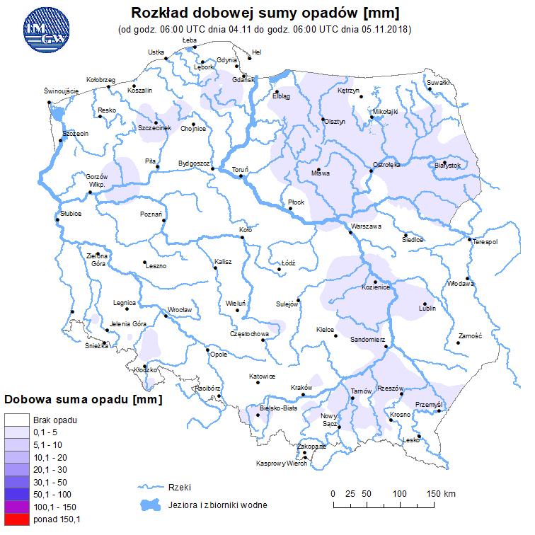 w rzekach Rozkład dobowej