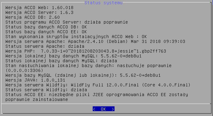 SATEL Instrukcja instalacji 33 35. Gdy zostanie wyświetlone podsumowanie procesu instalacji i status zainstalowanego systemu ACCO NET, wybierz OK 36.