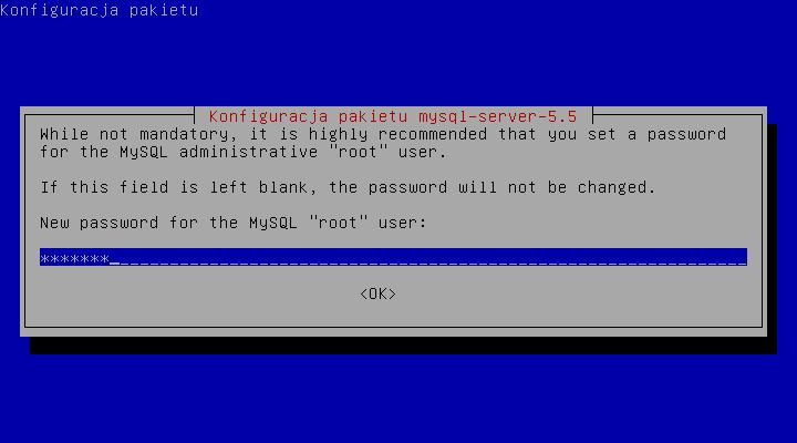 SATEL Instrukcja instalacji 35 4. Gdy zostanie wyświetlony ekran, utwórz hasło dla administratora root bazy danych MySQL. 5. Zaloguj się do bazy danych przy pomocy komendy: mysql -u root -p 6.