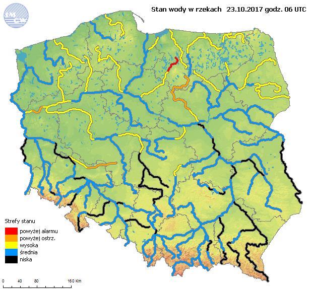 INFORMACJE HYDROLOGICZNO - METEOROLOGICZNE Stan wody w