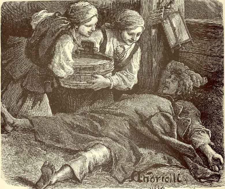 Dyngus. Obraz Michała Elwira Andriolliego Lany Poniedziałek to także czas wzajemnego odwiedzania się, zarówno w gronie rodzinnym, jak i lokalnym.