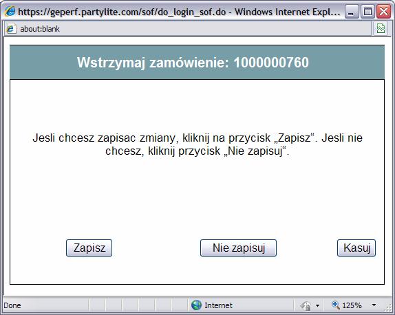 Podsumowanie zamówienia (Opóźniona dostawa i dostarczenie) Sprawdźokno, aby opóźnićdostawę zamówienia Kliknij na klawisz określający datę/godzinę realizacji zlecenia (w oparciu o czas pokazany w