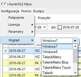 Użytkownik ma 8 szablonów do dyspozycji: Windows 7 Windows 8 Metro Metro Blue Metro