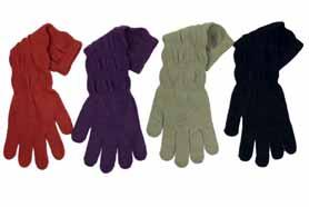 Rękawiczki damskie polarowe z odblaskiem 23 cm,