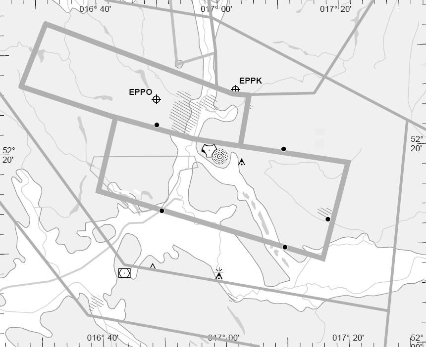 VISUAL OPERATION CHART FIS POZNAŃ KRZESINY TOWER 126.300 121.025 AD ELEV 276 POZNAŃ APPROACH 129.