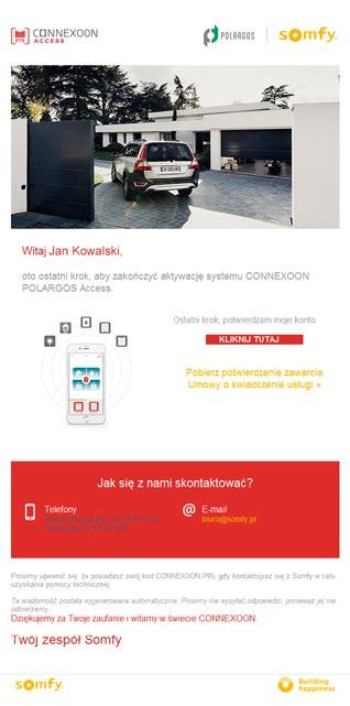 Brama inteligentna Aktywacja sterownika Connexoon Odebranie