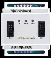 4 wejścia NTC, 2,2 kω przy 25 ºC Szybkość impulsu 12 bit. Przyłącze dla maks. 1 modułu. 10 produktowa 85041 7 F 7793 32 1 85042 4 F 7793 34 1 Moduł rozbudowujący HERZ XAI 4.
