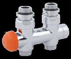 1 Ogrzewanie Systemy podłączeń DE LUXE TS-3000 TS-3000-2R - biały* - figura prosta do instalacji 2-rurowej, z wkładką termostatyczną TS-98-V z nastawą wstępną, przyłącze termostatyczne M 28 x 1,5**,