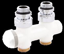 1-rurowej, z wkładką termostatyczną, przyłącze termostatyczne M 28 x 1,5**,  80038 2 S 3792 41 1 TS-3000-2R - biały* - figura kątowa do instalacji 2-rurowej, z wkładką termostatyczną TS-98-V z