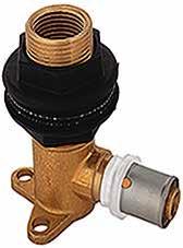 7120 61 50 Kolana do przejścia przez ścianę 16 x 2 Rp 1/2 4 mm 11070