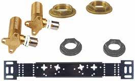 16 x 2 Rp 1/2 30 mm 11090 0 P 7116 54 6 20 x 2 Rp 1/2 30 mm 11110 5 P 7120 54 6 Szyna montażowa do przejścia przez ścianę, z adapterem, 2 kolana krótkie naścienne niezmontowane, dołączone w