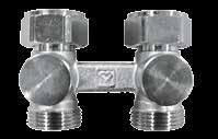 Przyłącze R 1/2 x G 3/4 32020 0 1 3466 02 10 4 Element przyłączeniowy HERZ-3000, figura kątowa Rozstaw króćców przyłączeniowych 50
