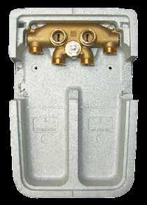 R 1/2 x G 3/4 31940 2 1 3033 02 10 Podwójne rozdzielacze przyłączeniowe HERZ do instalacji dwururowych HERZ-Switch fix - rozdzielacz przestawny do instalacji dwururowych do montażu grzejnika zgodnie