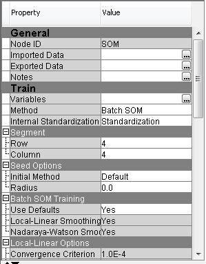 Węzeł SOM/Kohonen parametry węzła Analogicznie można przeprowadzić grupowanie z innymi