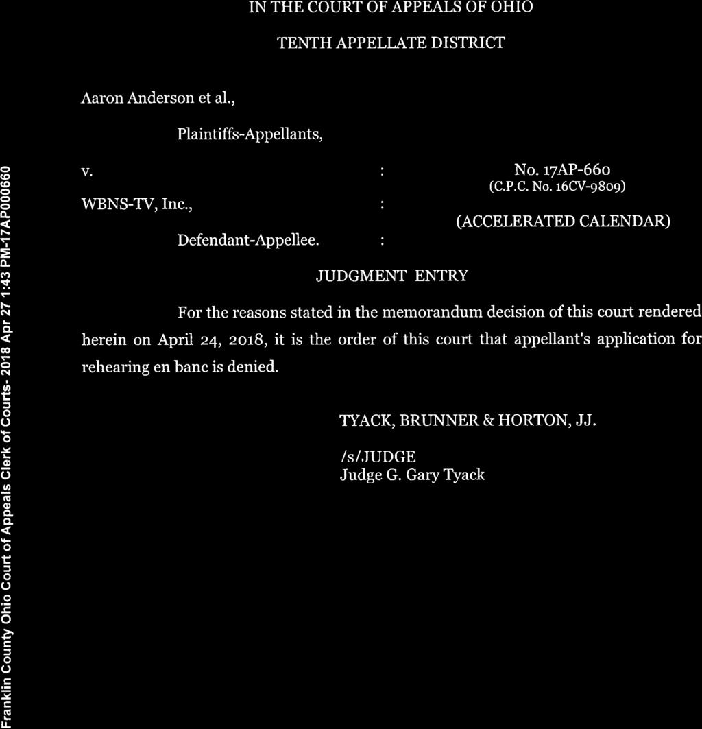 Franklin County Ohio Clerk of Courts of the