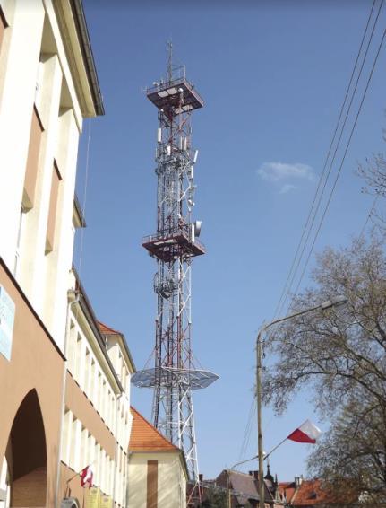 Bazowej LoRaWAN Emitel zlokalizowanej w
