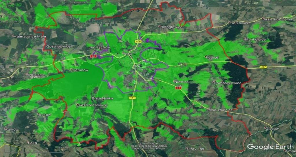 Kolor zielony wskazuje na bardzo doby