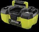 #RyobiToolsEU Sprzątanie R18HV-0 Odkurzacz ręczny 18 V Przepływ powietrza do 1300 l/min zapewnia silne ssanie, które pomaga w czyszczeniu domu, samochodu lub warsztatu Łatwy do opróżnienia pojemnik
