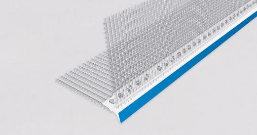 Profil okapowy z folią ochronną ENG: PVC corner with eaves with protection foil RU: Профиль капельник с лентом RO: Profil