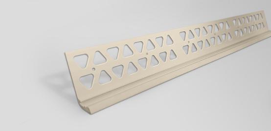 ENG: Render stop bead white RU: Финишный профиль,,стоп для внешней отделки фасада RO: Profil de inchidere pentru tencuiala tip stop