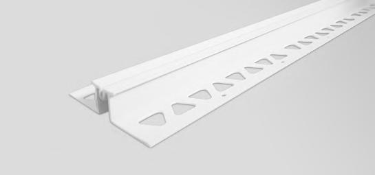 Listwa dylatacyjna ENG: Render movement bead white RU: Деформационный профиль RO: Profil de dilatatie pentru tencuiala stosowana do