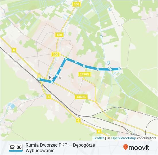 Kierunek: Rumia Dworzec PKP 08 Dębogórze- Wybudowanie - Leśna 02 14 przystanków Rumia Dworzec PKP 08 1 Grunwaldzka, Rumia Dąbrowskiego - Most 02 18 Henryka Dąbrowskiego, Rumia Wybickiego 02 4 Ulica