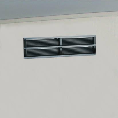 Przykłady zastosowania Montaż w ścianie Długość nominalna powyżej 625 mm: z pionową poprzeczką centralną Wysokość nominalna powyżej 225 mm: