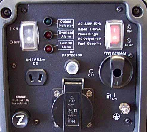 Elementy obsługowe Elementy składowe generatora 2 4 3 5 1 10 9 6 8 7 11 Rysunek 4: Panel sterowania 1 Czerwona kontrolka LED - niski poziom oleju 2 Zielona kontrolka LED - napięcie 230 V (w gnieździe