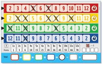 Skreślanie liczb Podstawowa zasada gry głosi, że liczby muszą być skreślane od lewej do prawej strony w każdym z rzędów. Jednak gracz nie musi rozpoczynać od liczby po lewej stronie.