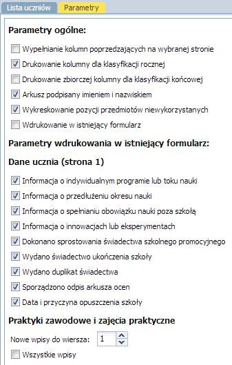 arkuszy ocen. Aby wydrukować arkusz ocen: 1.