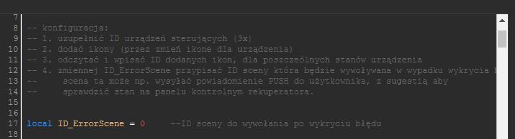 dowolnej istniejącej zmiennej, po czym odznaczyć ją na liście zmiennych wyzwalających (ponad oknem z blokami, jak na powyższym obrazku).