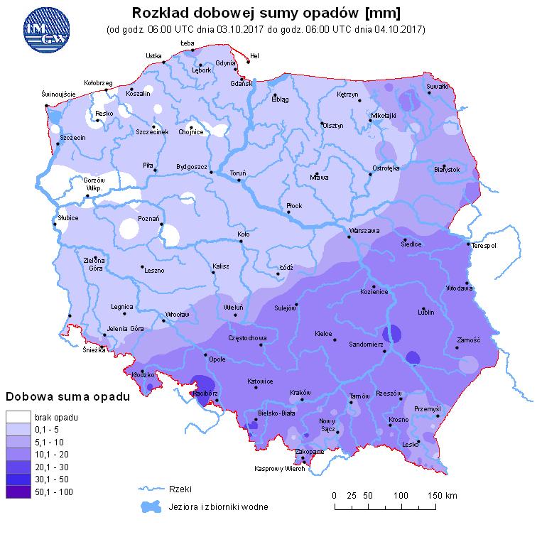 w rzekach Rozkład dobowej