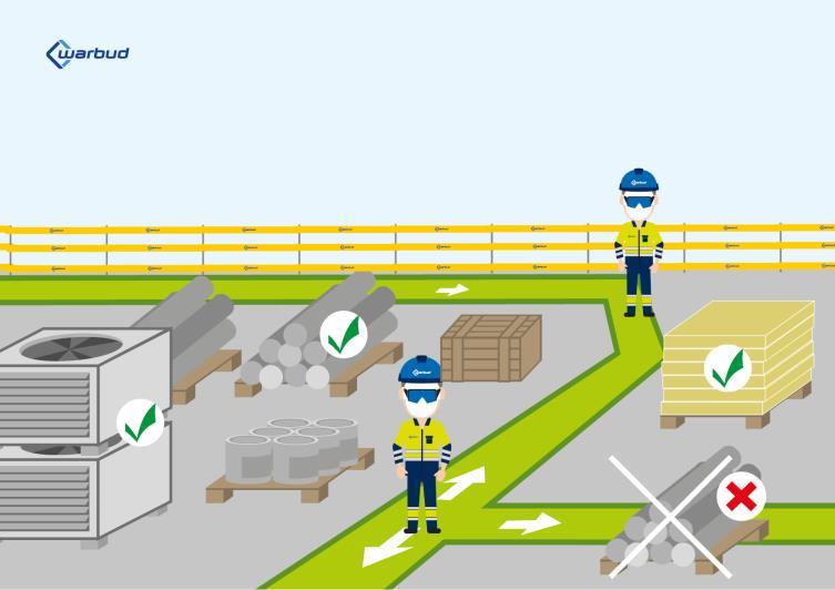 Rozładunek i transport potrzebnych narzędzi i materiałów; Rozładunek materiałów będzie się odbywał z poziomu platformy lub poziomu windy załadowczej samochodu dostawczego.