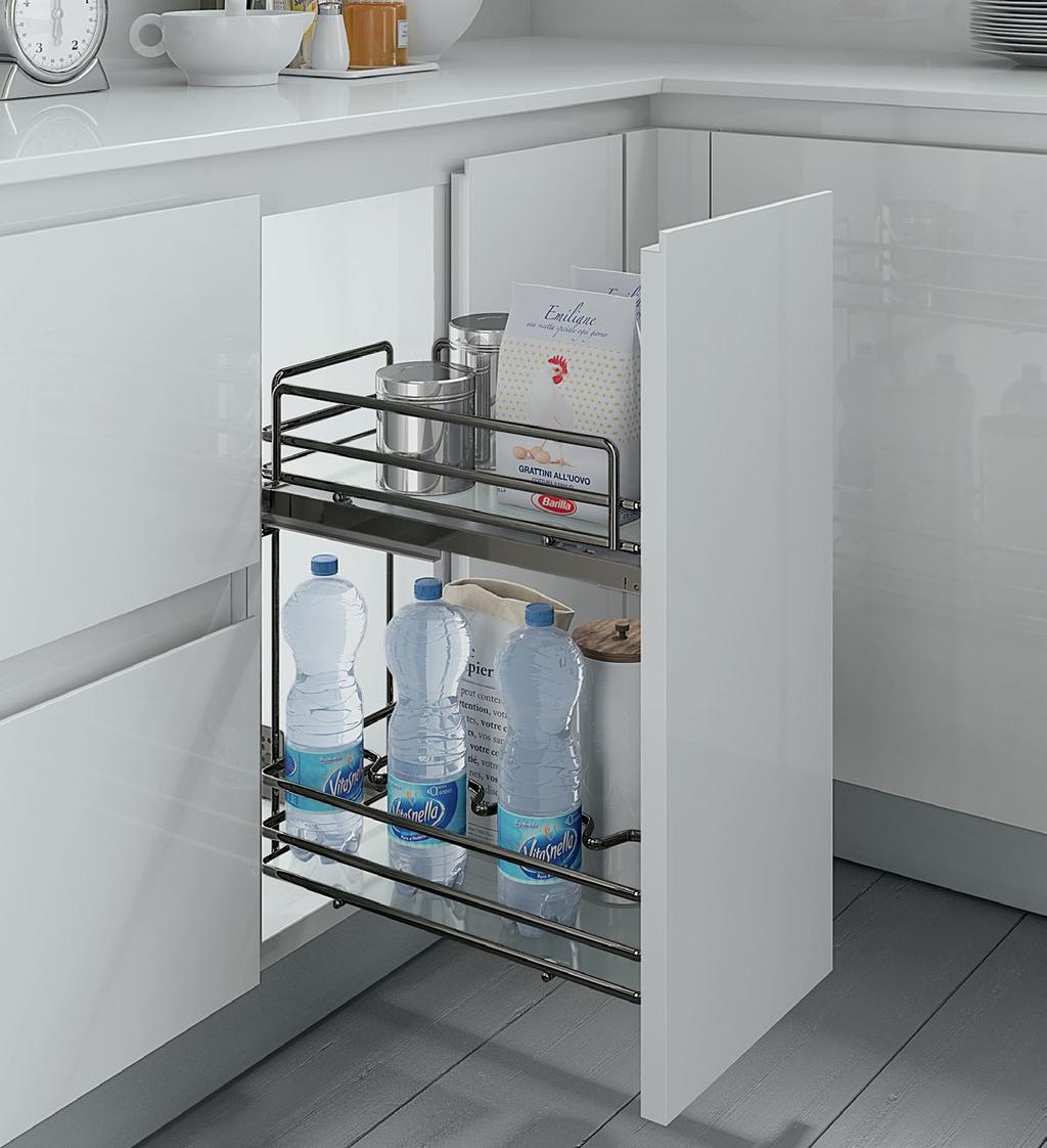 5102E_Ellite Cargo Mini z uchwytem na butelki. Extractable basket with two shelves and bottle rack.