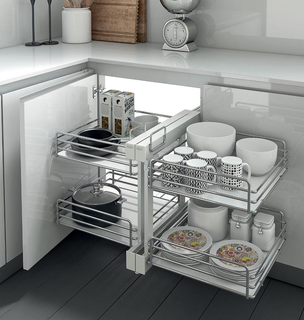 COMPACT 838_Ellite Mechanizm z czterema koszami pełnego wysuwu. Mechanism with 4 fully extractable baskets.
