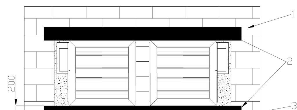 1 np. ścinana murowana 2 Element budowlany o odporności ogniowej równej lub wyższej odporności przegrody budowlanej 3 moduł klapy mcr WIP/.