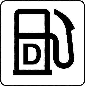 Diesel Nalepka poziomu płynu hydraulicznego Nalepka punktu podnoszenia Transport Podnoszenie maszyny OSTRZEŻENIE Niebezpieczeństwo przy