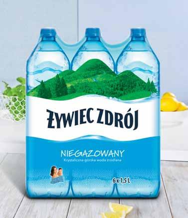 NA * 6 -pak Woda mineralna 6 x 1 l 1,33/l 7 99 6-pak 6 -pak 6 -pak 6 x 1,5 l kup dwa 6-paki za 18 00