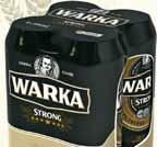 8 x 0,5 l, puszka cena za 8-pak, 3,75/l 4 -pak 14 99 17 99 Piwo TYSKIE GRONIE 4 x 0,5 l puszka cena za