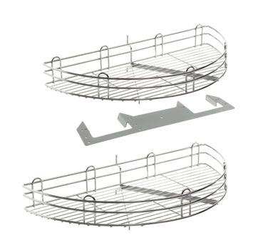 rozwiązania do szafek narożnych Kosz obrotowy 1/2 koła, chrom 88404 800 70 420 45 790
