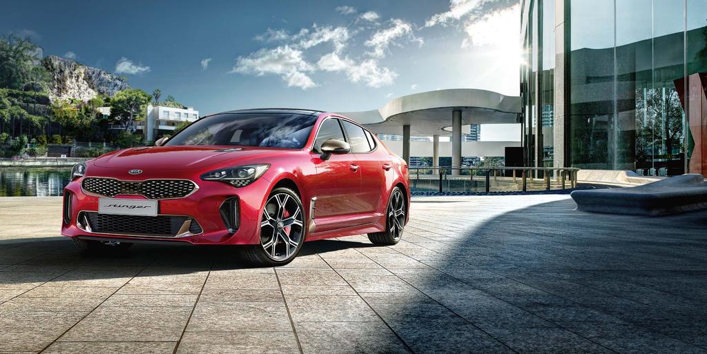 WITAMY W ŚWIECIE GRAN TURISMO Eleganckie, starannie ukształtowane nadwozie Kia Stinger to
