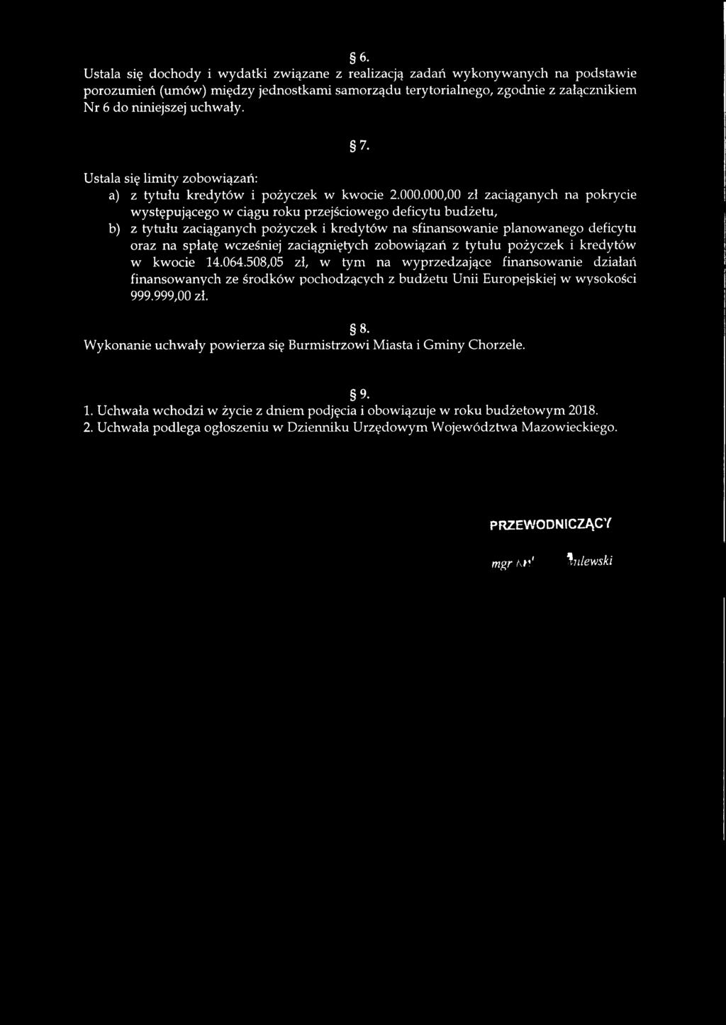 000,00 zł zaciąganych na pokrycie występującego w ciągu roku przejściowego deficytu budżetu, b) z tytułu zaciąganych pożyczek i kredytów na sfinansowanie planowanego deficytu oraz na spłatę wcześniej