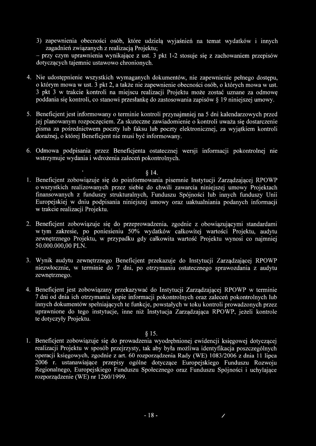 3 pkt 2, a także nie zapewnienie obecności osób, o których mowa w ust.