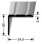 x 24,5 mm szer. x 2 mm gr. x 2700 mm dł. LISTWY ELASTYCZNE ISF 60 Samoprzylepne elastyczne listwy z miękkimi krawędziami do zaokrąglonych ścian i kolumn.