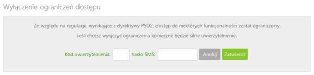 Ekrany w serwisie Internet Bankingu