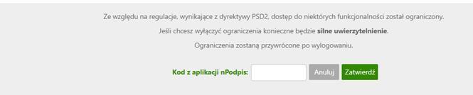 autoryzacji: Autoryzacja - Hasła SMS