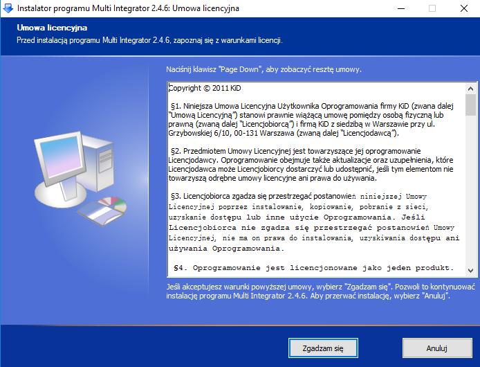 MULTI INTEGRATOR Instrukcja instalacji, konfiguracji.