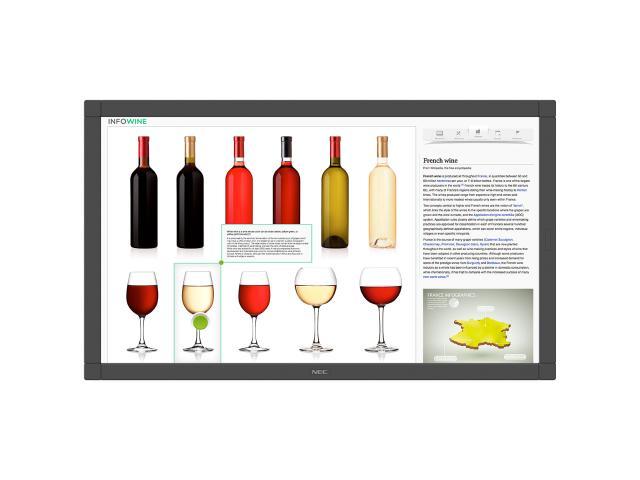 MultiSync V554-T (Infrared Touch) LCD 55" semi-profesjonalny dotykowy monitor wielkoformatowy Karta produktu Interaktywne rozwiązania informacyjno-reklamowe teraz w wersji plug and play Interaktywny